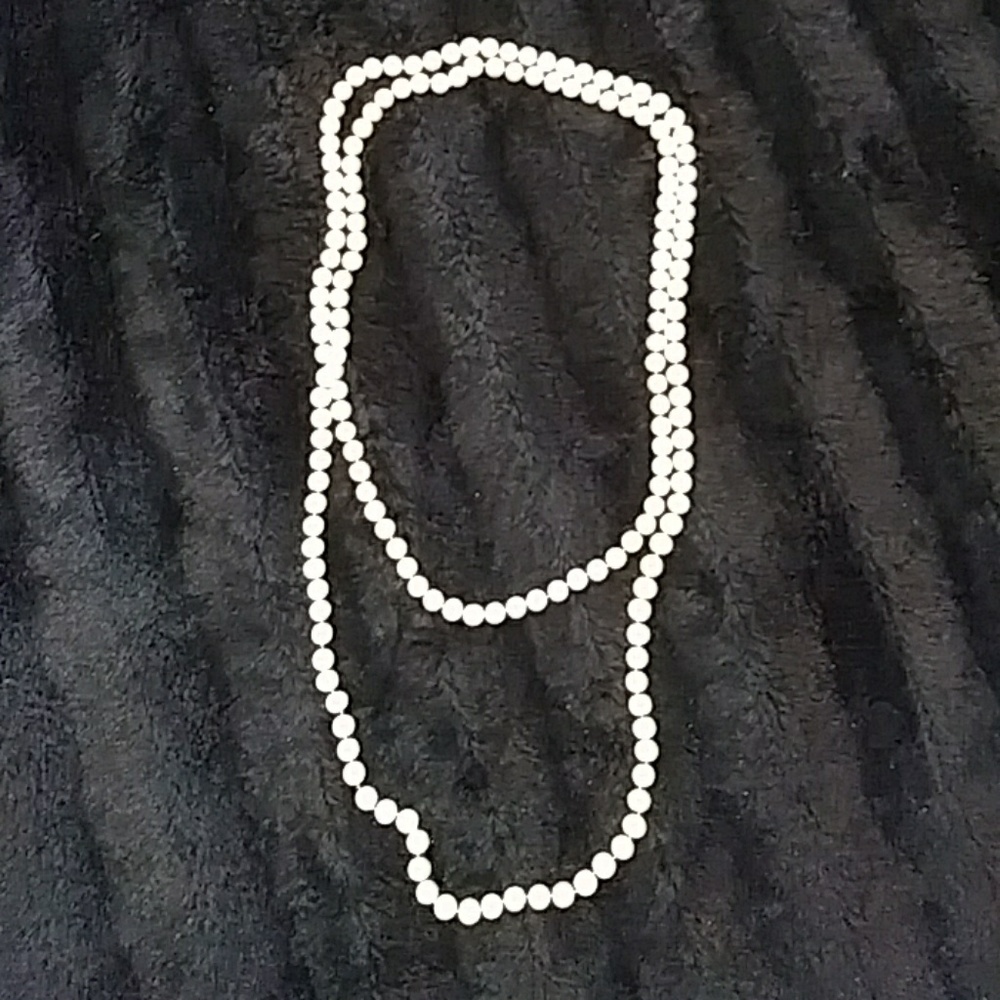 White Pearl Necklace, Opera Length